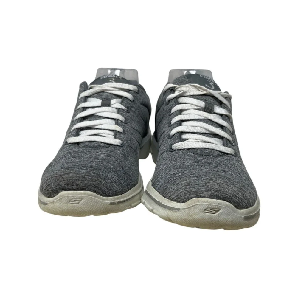 Skechers GOwalk 3 Sneakers Womens Size 8 Gray Heathered Lace Up Comfort Walking